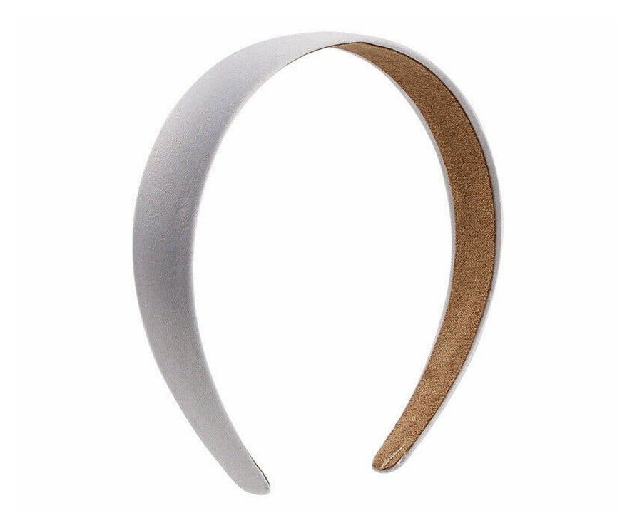 2.8cm wide Glossy satin headband