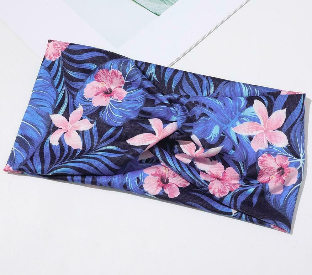 2-way stretch headband in multi-coloured printings