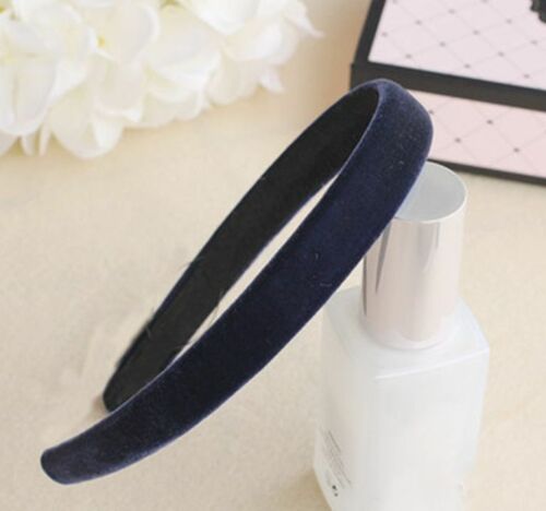 Plain colours slim velvet headband