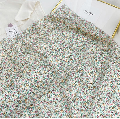 Small flowers print square scarf