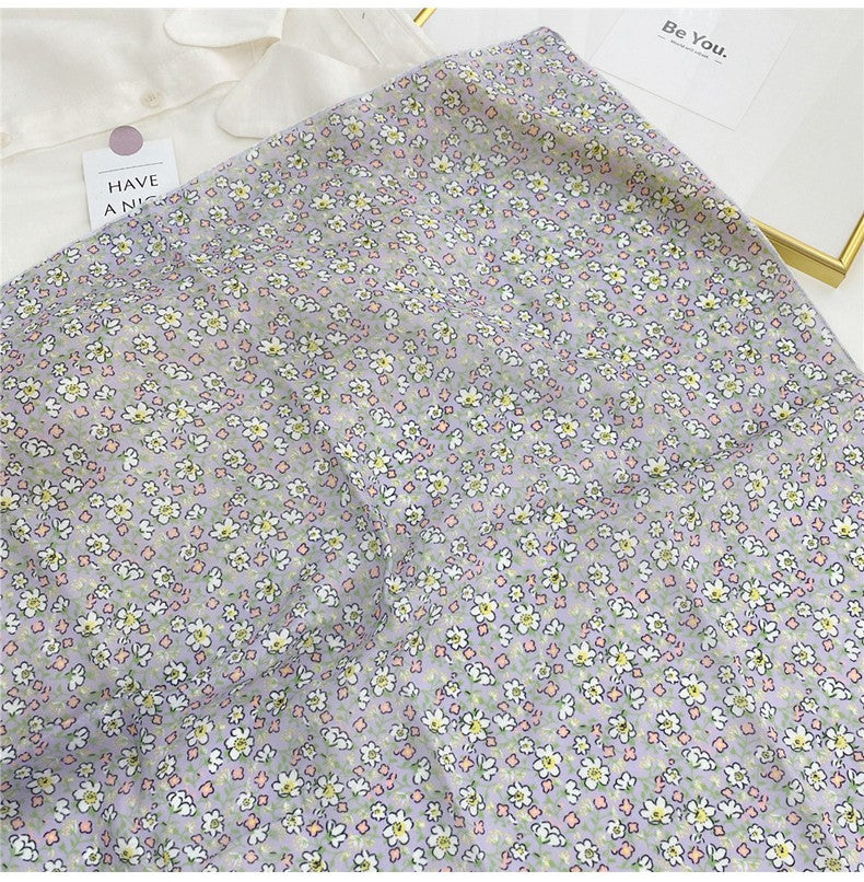 Small flowers print square scarf