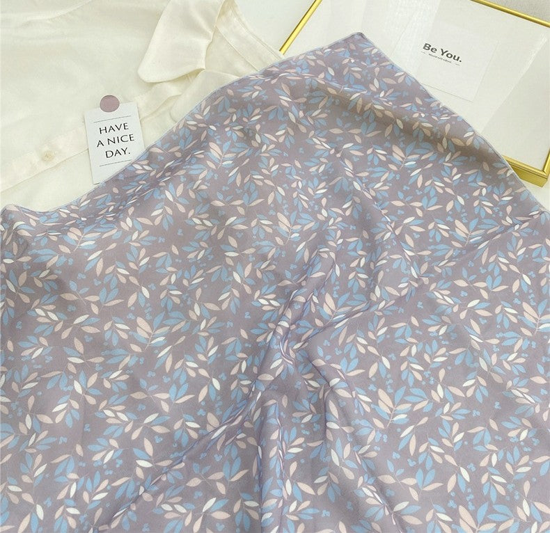 Flowers print square scarf
