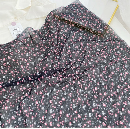 Flowers print square scarf