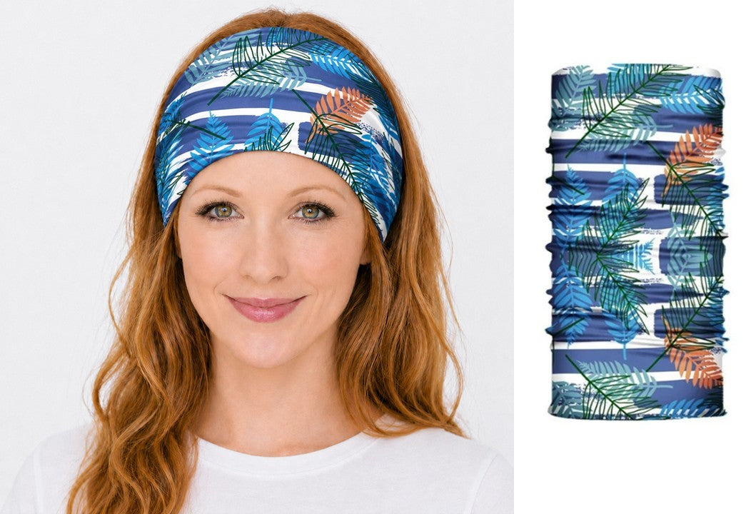 Multi-purpose seamless head wrap in floral print