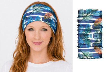Multi-purpose seamless head wrap in floral print