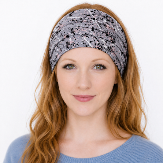 Multi-purpose seamless head wrap in multicolour print