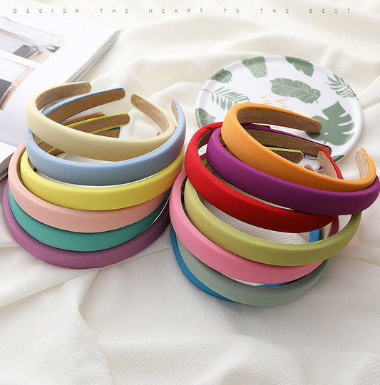 2cm-wide plain colour thinly padded headband