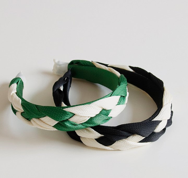 Twist colour braided top headband