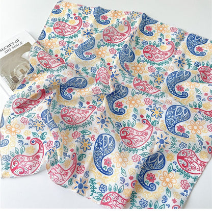 Floral paisley print square scarf
