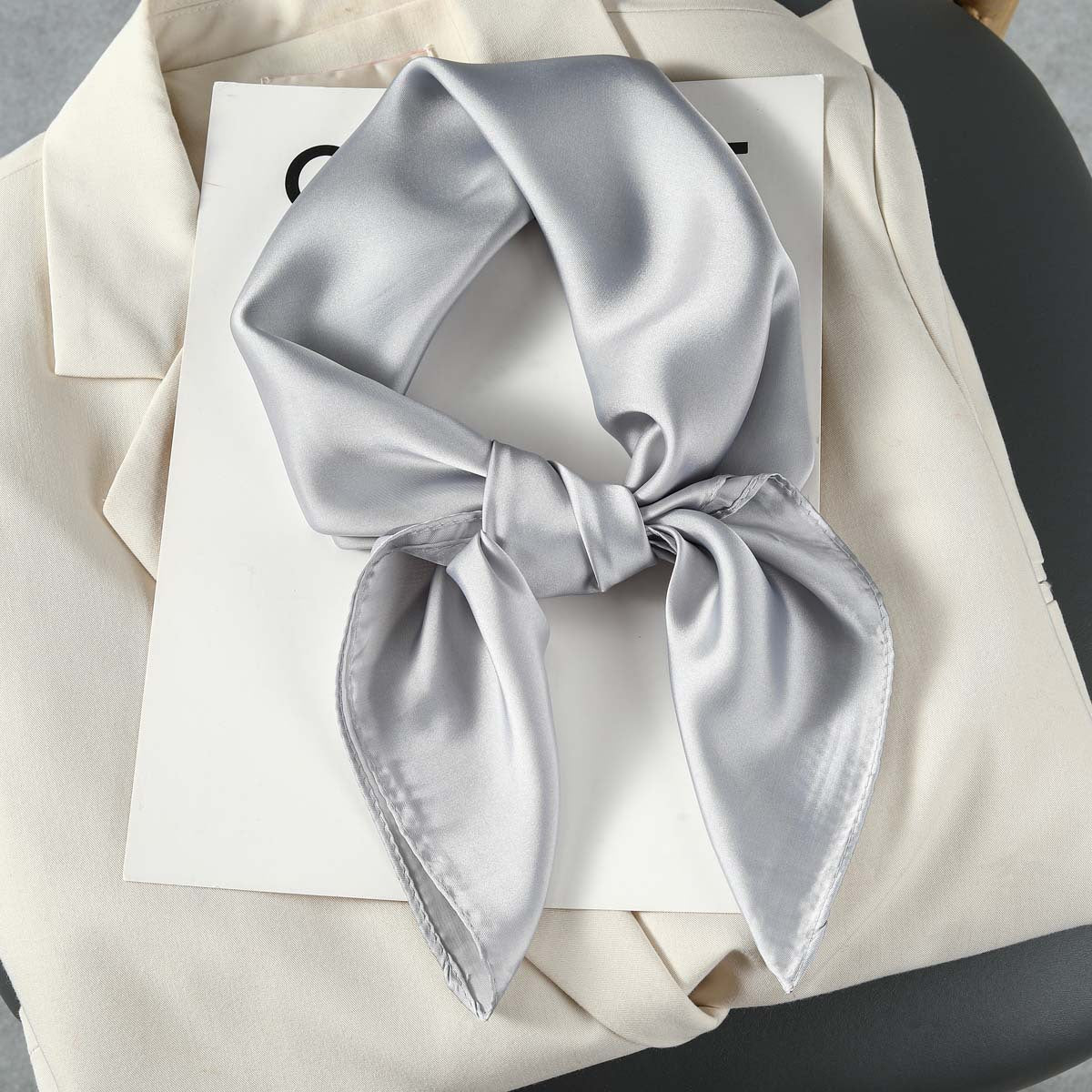 Plain colour square scarf