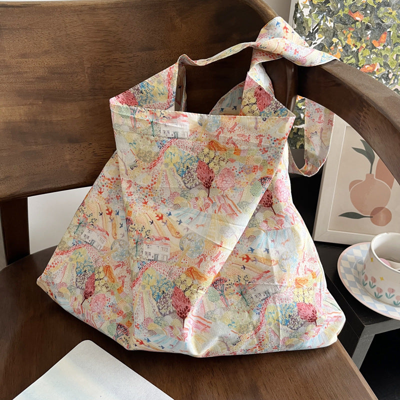 Oak dream liberty cotton one handle bag