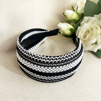 Knitted top wide headband