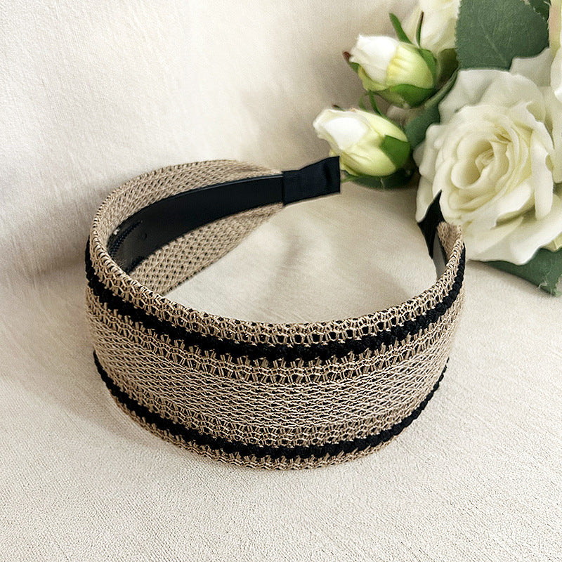 Knitted top wide headband