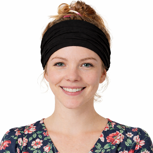 Extra-wide bandanna headband