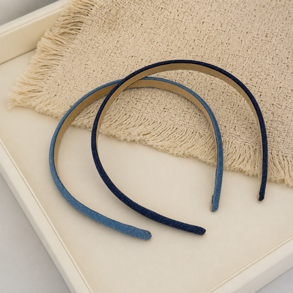 Denim blue thin headband