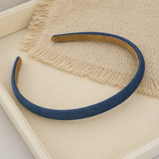 Denim blue thin headband