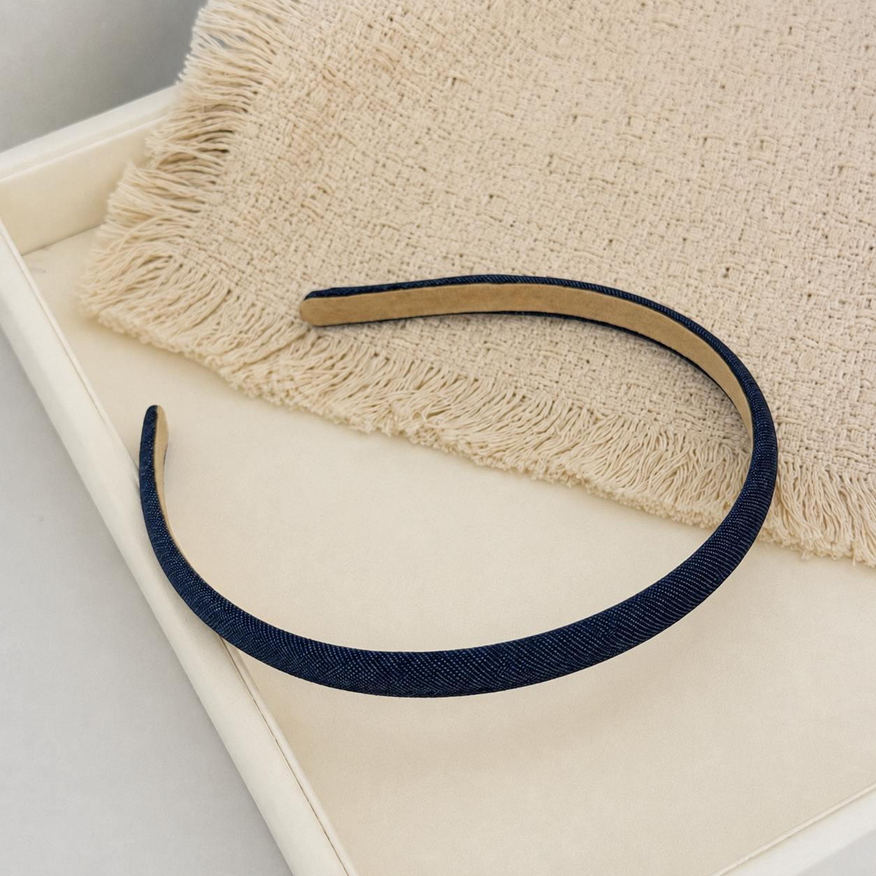 Denim blue thin headband