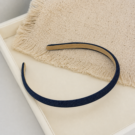 Denim blue thin headband