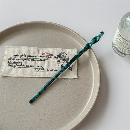 Resin long hair stick