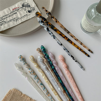 Resin long hair stick