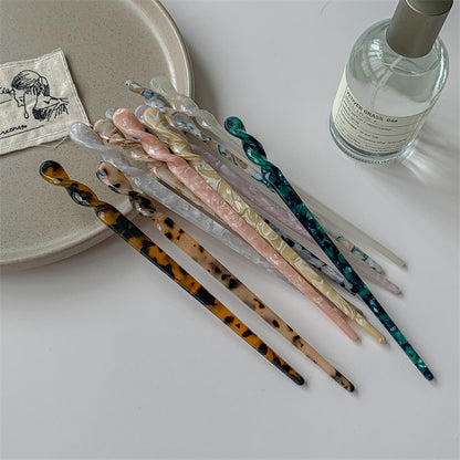 Resin long hair stick