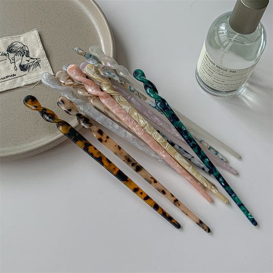 Resin long hair stick