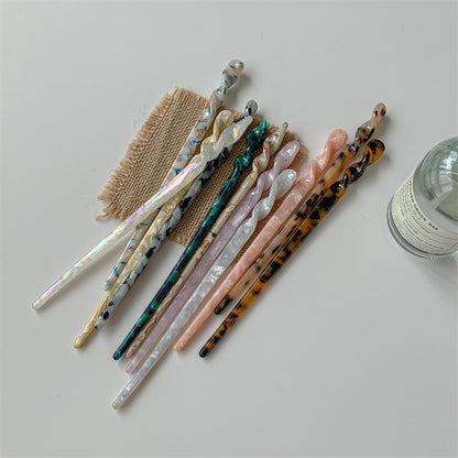 Resin long hair stick