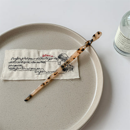 Resin long hair stick