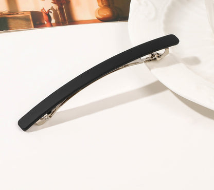 Slim matte resin hair barrette