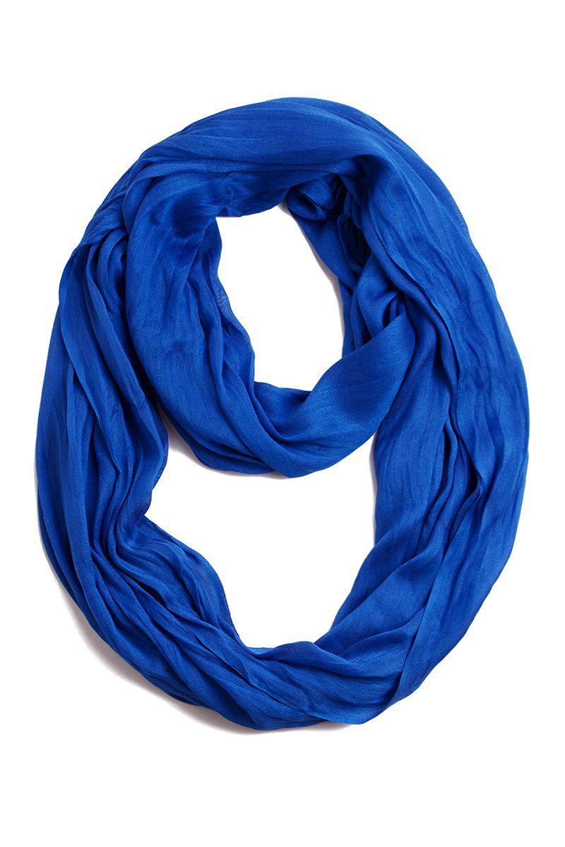 Silk cotton solid infinity scarf