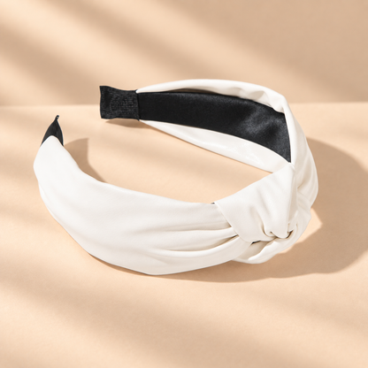 Knotted leather headband