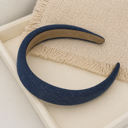 Denim thinly padded headband