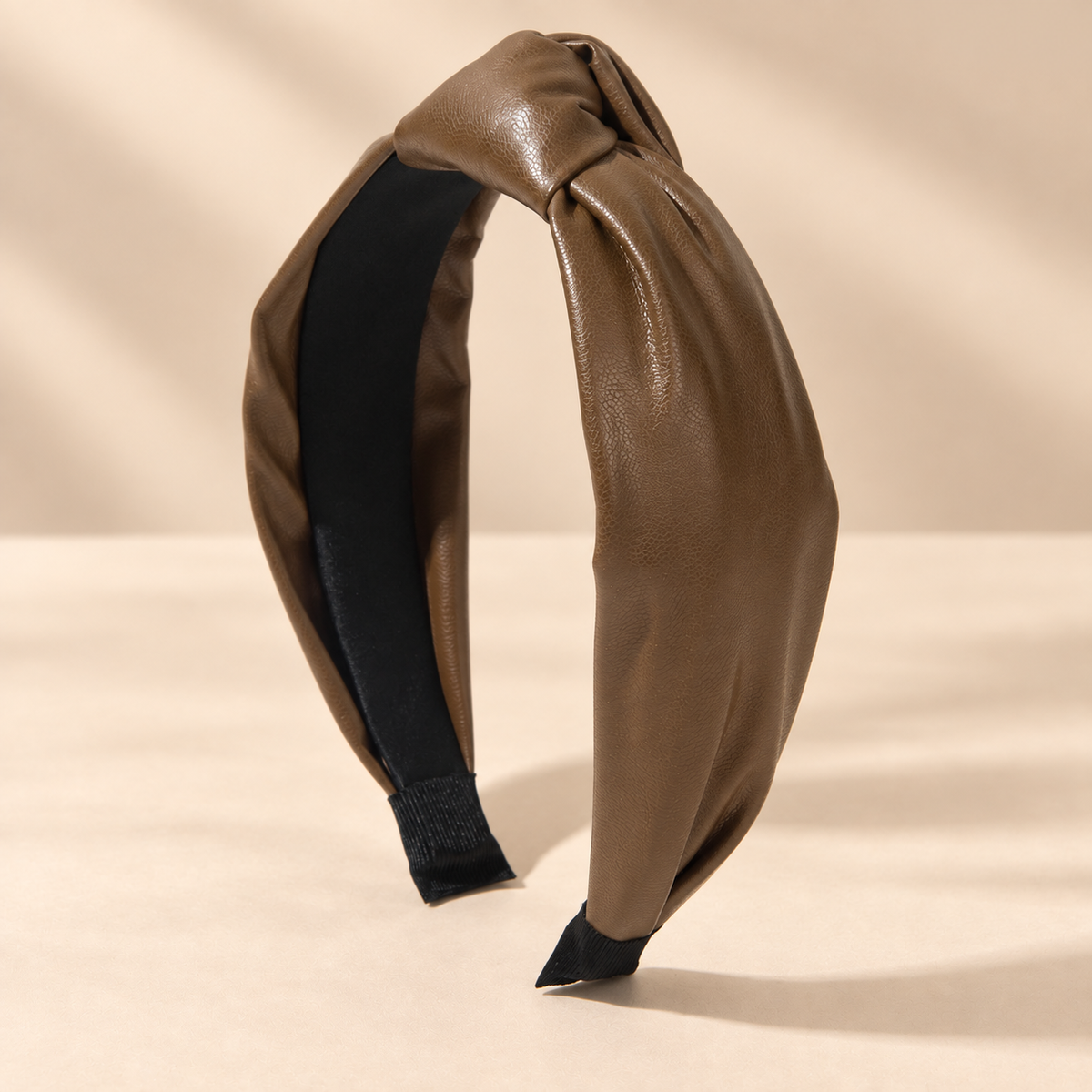 Knotted leather headband