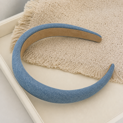 Denim thinly padded headband