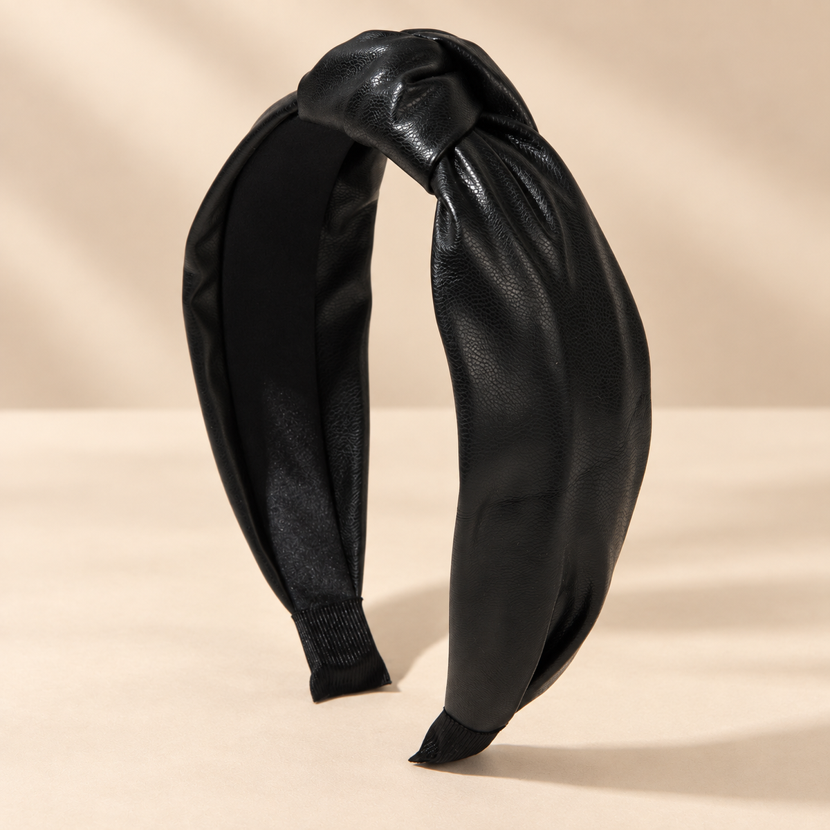 Knotted leather headband
