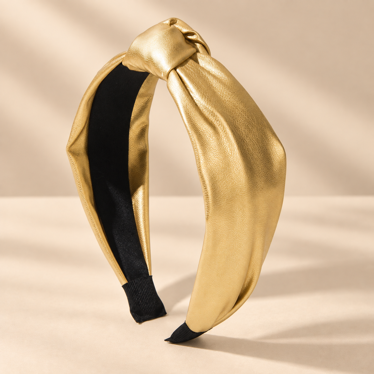 Knotted leather headband