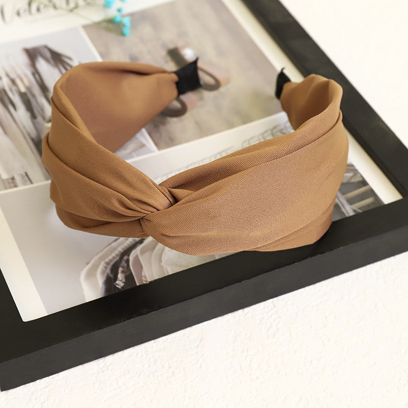 Twist top plain headband
