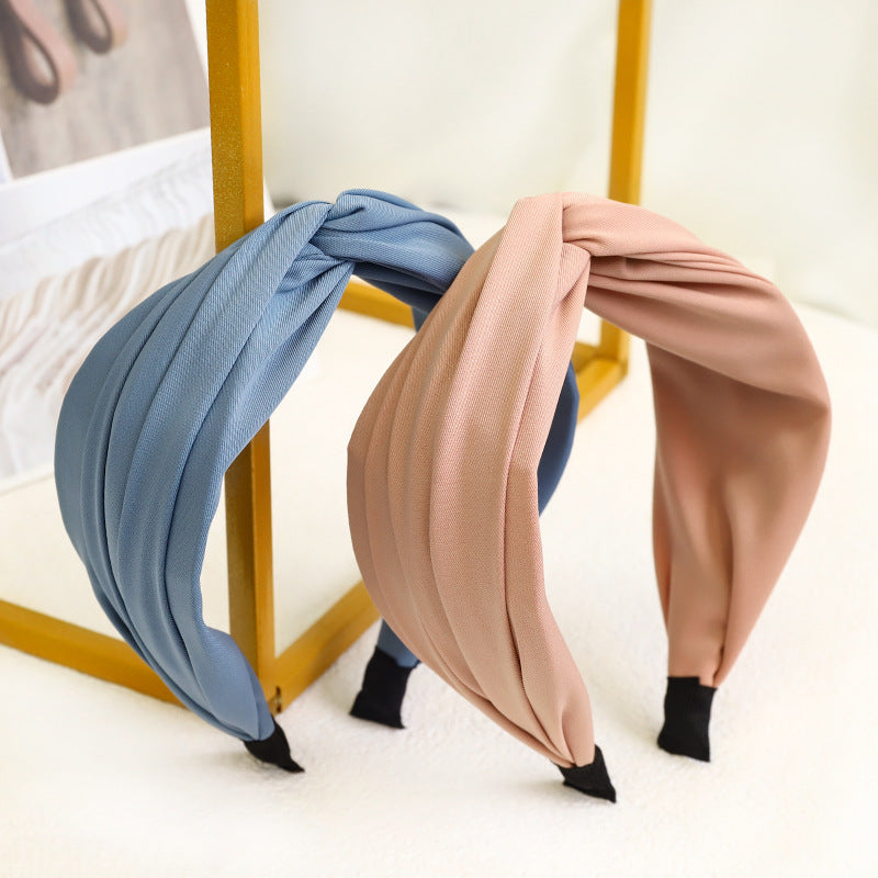 Twist top plain headband