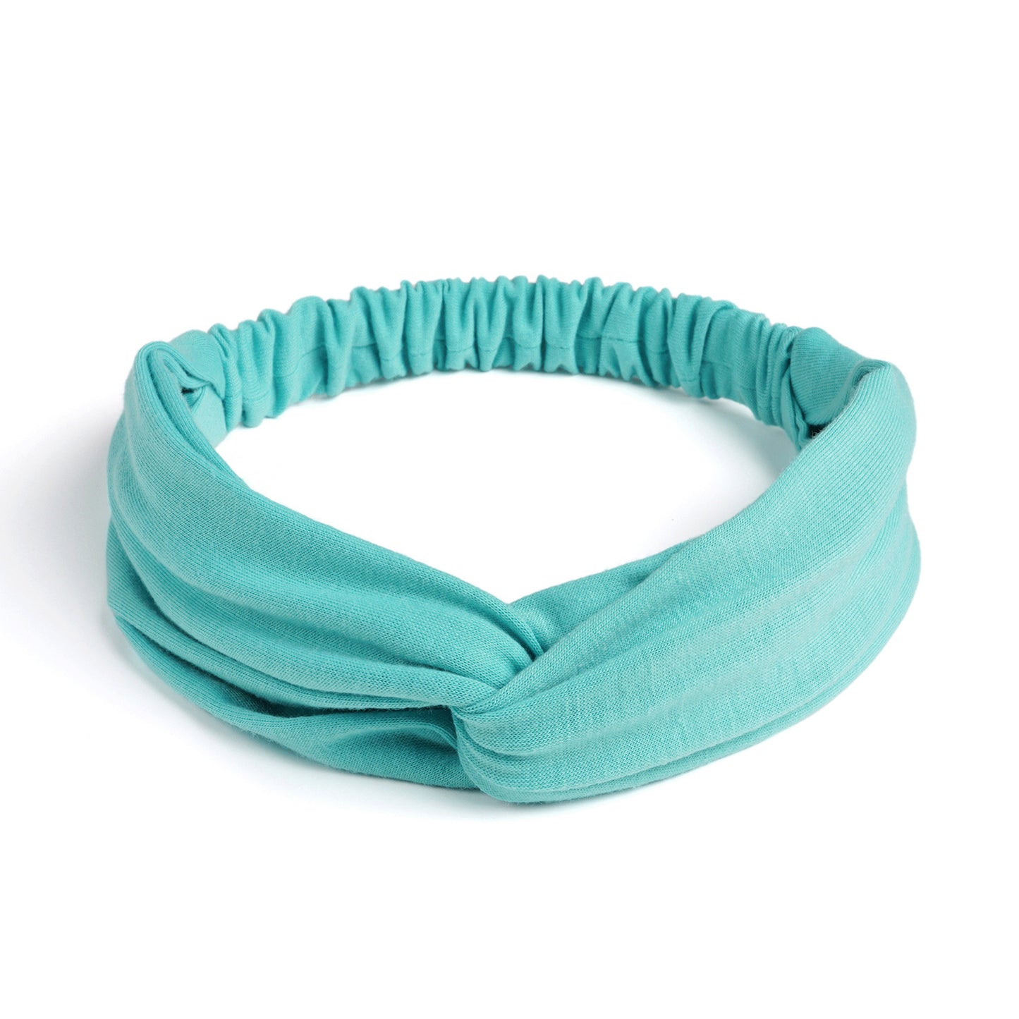 Twist front cotton elastic headband