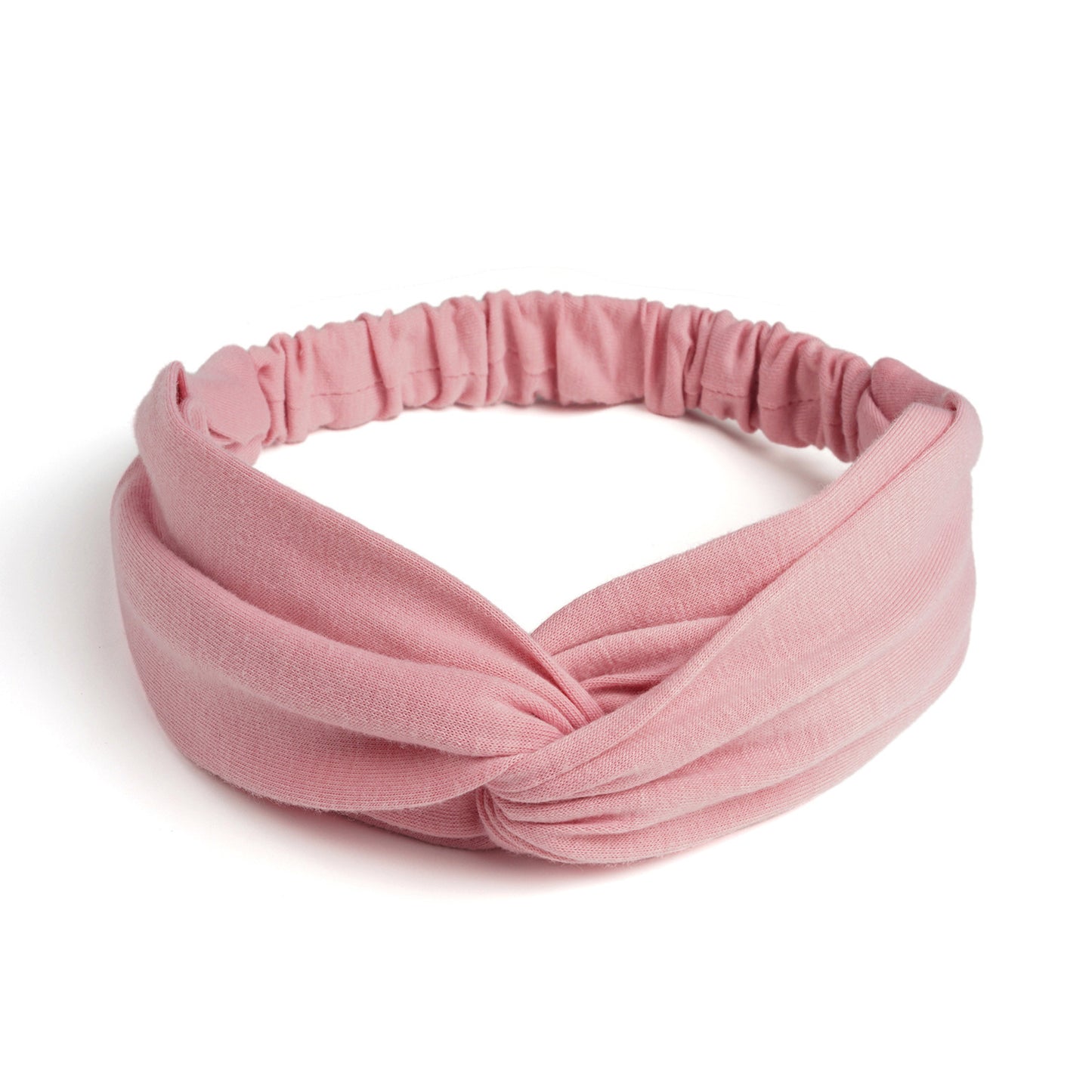 Twist front cotton elastic headband