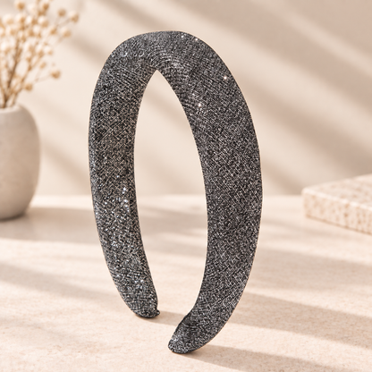 Padded headband with glitters