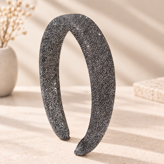 Padded headband with glitters