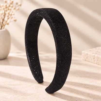 Padded headband with glitters