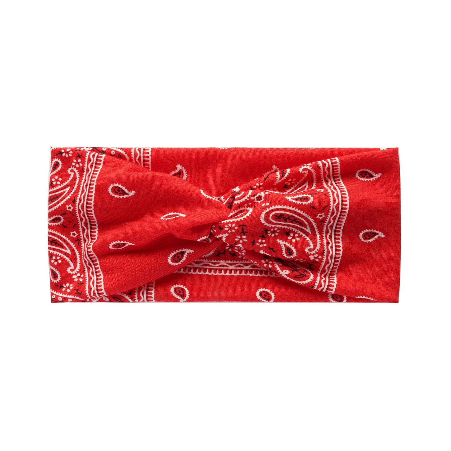 Twist front paisley print thin headband