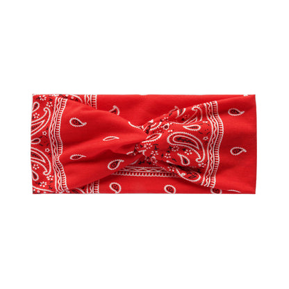 Twist front paisley print thin headband