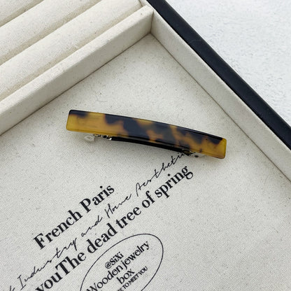 Small resin plain hair barrette