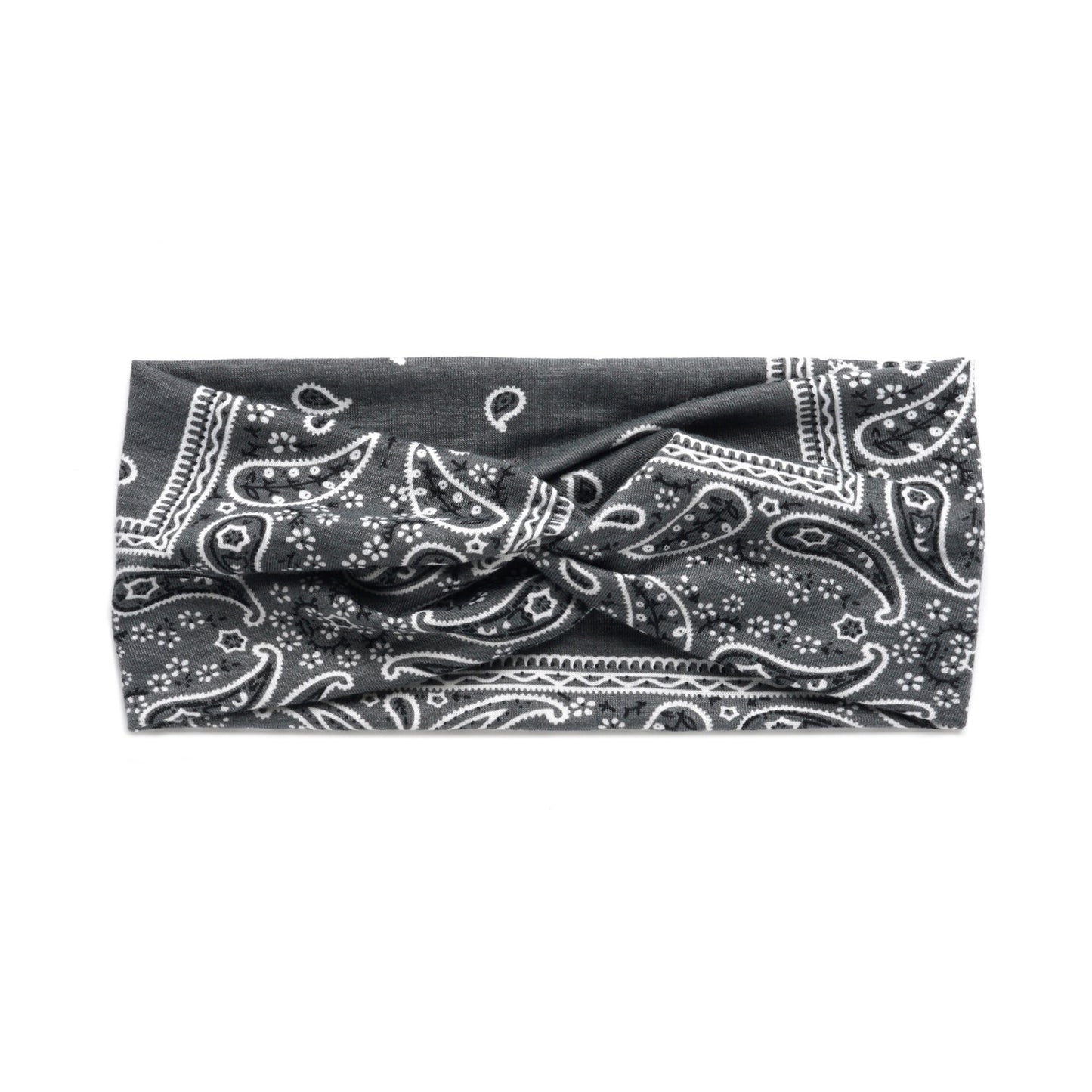 Twist front paisley print thin headband