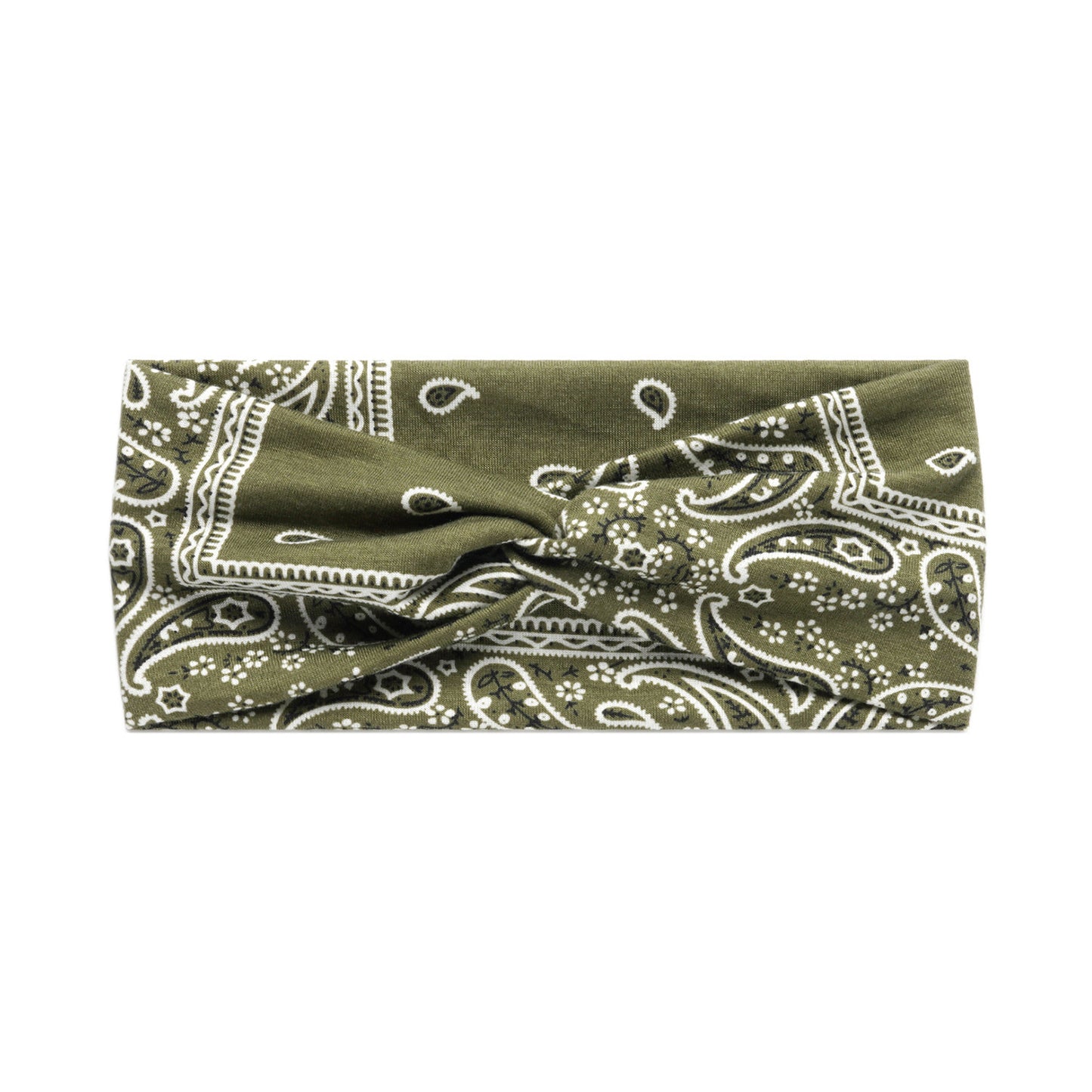 Twist front paisley print thin headband