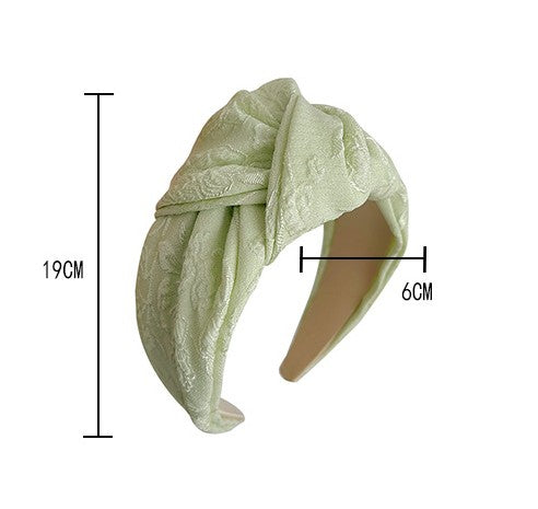 Embroidered floral knotted headband
