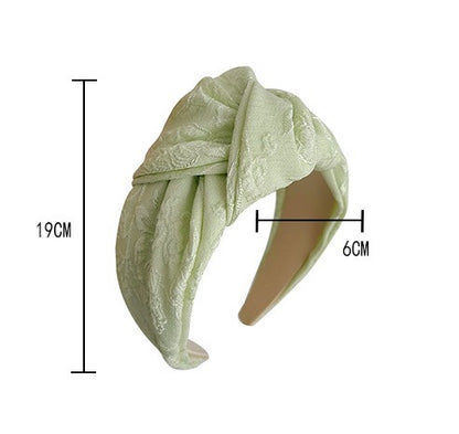 Embroidered floral knotted headband